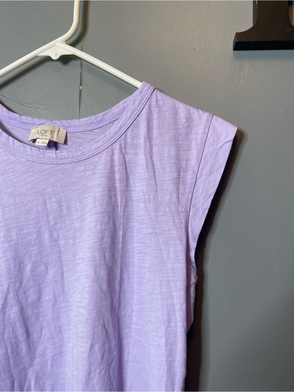 LOFT Lavender‎ Sleeveless Crewneck cotton Top size XS - Picture 6 of 11